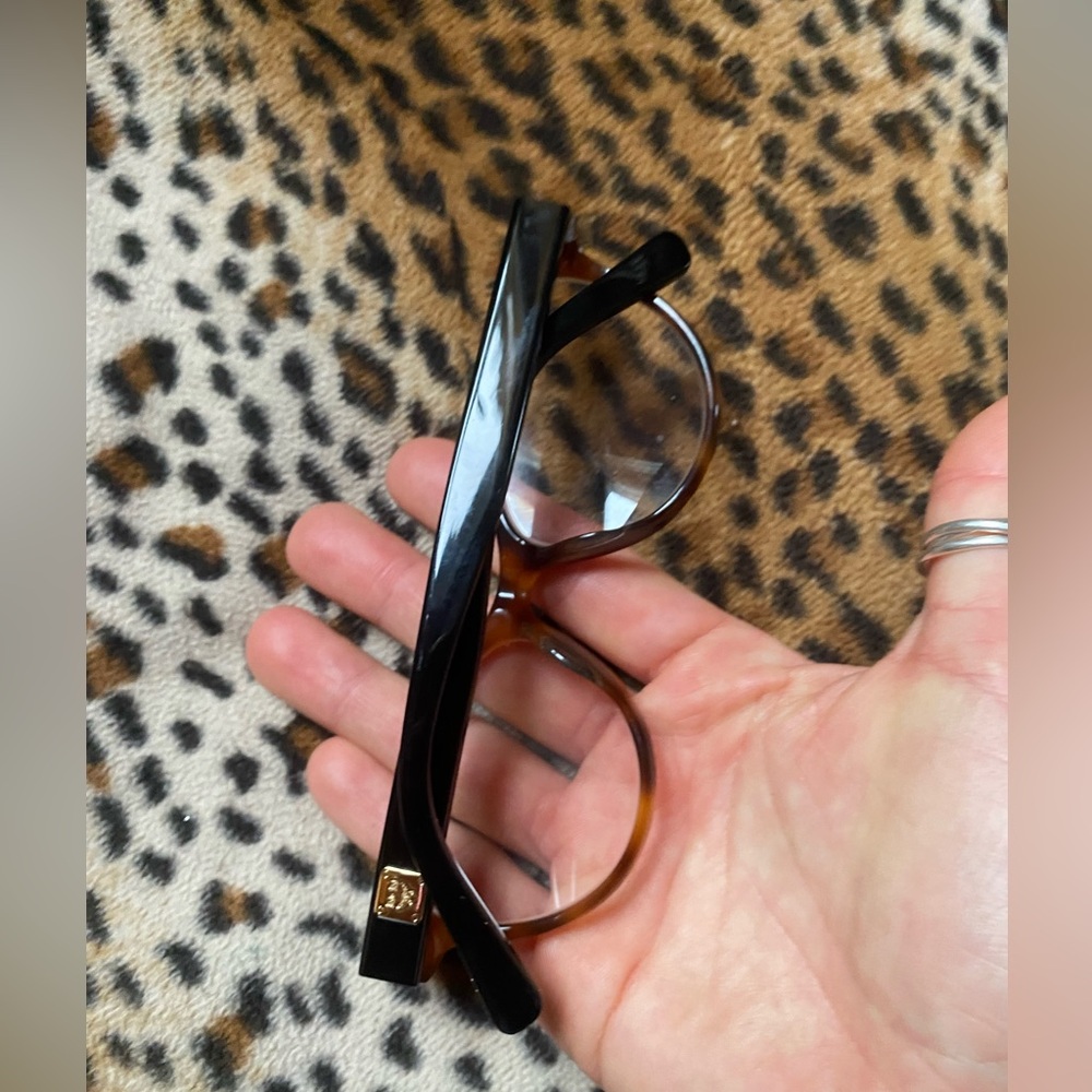 MCM tortoise brown black cateye frames eyeglasses - Picture 3 of 6